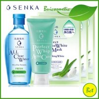 Bộ sản phẩm dành cho da mụn Senka (A.L.L Clear Water Fresh 230ml+SRM Acne Care 100g+Mặt nạ 25mlx3)_95121 -buicosmetic