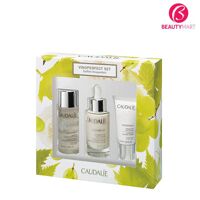 Bộ sản phẩm dưỡng da trị nám Caudalie Essence Caudalie, Serum trị nám Caudalie Vinoperfect và Kem dưỡng đêm Caudalie