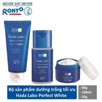Bộ Sản Phẩm Dưỡng Trắng Da Tối Ưu Hada Labo Perfect White (3 sản phẩm)