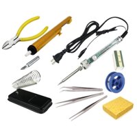 Bộ Sản Phẩm Hàn Mạch Điện Tử Cơ Bản Nhất (Máy Hàn 907, Mũi Hàn Dao, Thiếc Nhỏ, Nhựa Thông, Bộ 3 Nhíp, Kệ Hàn, Kìm Cắt Bosi, Hút Thiếc Nhỏ)