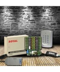 Bộ sản phẩm hệ thống kiểm soát phân tầng thang máy dùng thẻ từ Soyal AR-401RO-16 và AR-721H