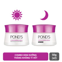 Bộ Sản Phẩm Kem Dưỡng Trắng Da Ponds Flawless Radiance Cao Cấp Ngày Và Đêm 50ml x 2 LazadaMall