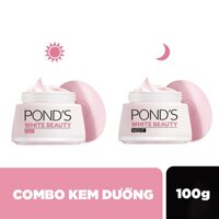 Bộ Sản Phẩm Kem Dưỡng Trắng Da Ponds Trắng Hồng Tinh Khiết Ngày Và Đêm 50ml x 2 LazadaMall