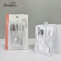 Bộ sản phẩm làm đẹp Jinzhi Yipin Kinepin, nhíp lông mày, kéo cắt móng tay, kéo làm đẹp, dụng cụ lấy ráy tai, bộ giũa móng tay sử dụng tại nhà 5 món