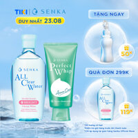 Bộ sản phẩm làm sạch dịu nhẹ dành cho da mụn Senka