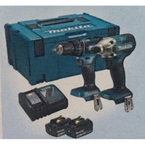 Bộ sản phẩm máy khoan búa và máy vặn vít dùng pin DLX2394J