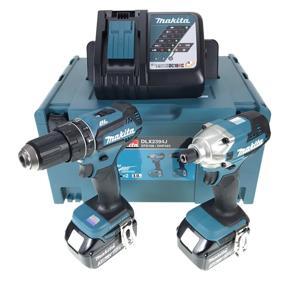 Bộ sản phẩm máy khoan búa và máy vặn vít dùng pin DLX2394J