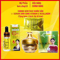 Bộ sản phẩm N - COLLAGEN Kem Face Nhân Sâm và Serum Vitamin C Chính Hãng - Loại bỏ nám sạm, ngừa mụn, trắng da