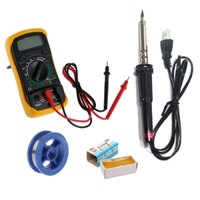 Bộ Sản Phẩm Ngành Điện Tử (Gồm Tay Hàn 60W SOLDERRING IRON, Đồng Hồ Số XL830, 2 Cuộn Thiếc Hàn Nhỏ OK 63/37, 1 Nhựa Thông Hộp)