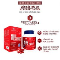 Bộ sản phẩm Sắt, Canxi cho mẹ bầu nhập khẩu chính hãng gồm Viên sắt hữu cơ NZ FE FORT 30 viên và viên canxi hữu cơ NZ ULTRA CAL 30 viên