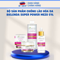 Bộ sản phẩm Serum Kem dưỡng Toner chống lão hóa da Bielenda Super Power Mezo 5%