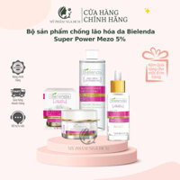 Bộ sản phẩm Serum Kem dưỡng Toner chống lão hóa da Bielenda Super Power Mezo 5%