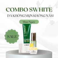 Bộ Sản Phẩm Swhite Dành Cho Da Không Mụn Không Nám Tặng Kèm 1 Mặt Nạ Đắp Mặt