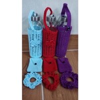 Bộ sản phẩm túi đựng bình nước bằng len