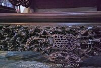 Bộ Sập gụ 1m6x2m đục mai thọ tam diện mặt 2 lá