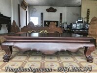 Bộ Sập gụ vân 1m6x2m đục tam diện mẫu cổ