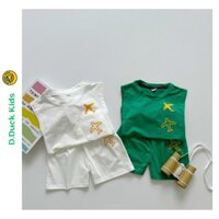 Bộ Sát Nách Bé Trai In Hình Máy Bay D.DUCK_KIDS, Đồ Ba Lỗ Cho Bé Trai Từ 8-27kg.