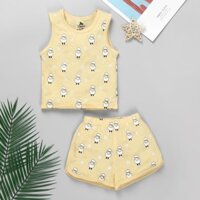 Bộ sát nách bé trai Pony Kids in hình cừu màu vàng