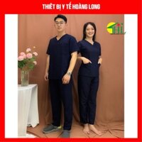 Bộ Scrups Bác Sĩ, Bộ Kĩ Thuật Viên Phòng Mổ, Quần Áo Blouse Nam/Nữ Màu Xanh Than navi