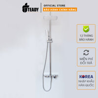 Bộ sen cây nóng lạnh Teady khóa nhiệt độ đồng mạ crom/niken SC112  sen cây tắm đứng cao cấp khoá nhiệt độ an toàn cho trẻ nhỏ vòi hoa sen Teady - bảo hành chính hãng 12 tháng