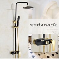 Bộ sen cây tắm đứng nóng lạnh, Bộ sen vòi tắm đứng - Hàng Nhập Khẩu Chính Hãng (Đen)