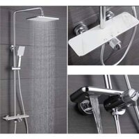 Bộ Sen Cây Tắm Đứng Nóng Lạnh YAMATO SC-125 cao cấp củ đồng nặng 2,5kg , Bộ sen vòi tắm cao cấp - Bảo Hành 5 Năm