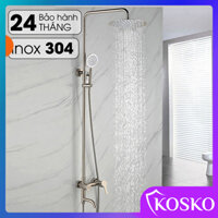 Bộ sen cây tắm đứng nóng lạnh Kosko inox  sus304 (Bảo hành 2 năm - 1 đổi 1 trong vòng 7 ngày) sen cây tắm đứng sen cây inox 304