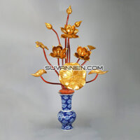 BỘ SEN GỖ MÍT – SƠN SON THIẾC VÀNG