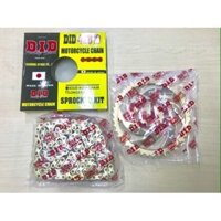 Bộ sên nhông dĩa DID vàng cho xe Dream/ Wave/ Sirius/ Exciter 135/ Exciter 150/ Winner 150