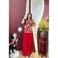 Bộ set áo bà ba tay loa 2 lớp hàng đẹp NH