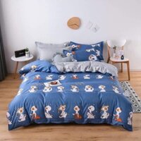 Bộ SET Chăn Ga 5 món Trải Giường Drap cotton poly kèm ruột chăn ( lồng or trần ) Set Vỏ Bộ Set chăn ga gối nhiều màu