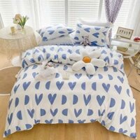Bộ SET Chăn Ga 5 món Trải Giường Drap cotton poly kèm ruột chăn ( lồng or trần ) Set Vỏ Bộ Set chăn ga gối nhiều màu
