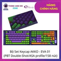 Bộ Set Keycap AKKO - EVA 01  PBT Double-ShotASA profile158 nút - Hàng Chính Hãng