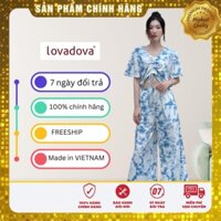 Bộ set Loang màu Sky - Áo kết hợp rút dây - Lovadova 23O02C001