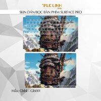 Bộ skin dán phím Surface Pro 3, 4, 5, 6, 7, 8, 9, X, Go... mẫu Ghibli - Gib001