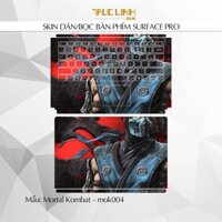 Bộ skin dán phím Surface Pro 3, 4, 5, 6, 7, 8, 9, X, Go... mẫu Mortal Kombat - mok004