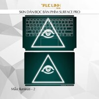 Bộ skin dán phím Surface Pro 3, 4, 5, 6, 7, 8, 9, X, Go... mẫu Iluminati - 2