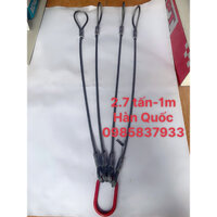Bộ sling cáp thép 4 chân 2.7 tấn 1 m Hàn Quốc tại Máy NTT dùng móc buộc cẩu kéo các thiết bị dễ dàng hiệu quả an toàn
