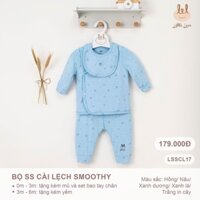 Bộ sơ sinh cài lệch smoothy blue bear Bunny BéBe