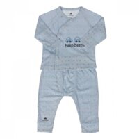 Bộ sơ sinh dài tay Mamago twikle star cài chéo ND20H 3-6M (Xanh)