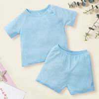 Bộ sơ sinh tính năng ngắn, vải lưới Animo I0322014 (9-24M,Xanh)