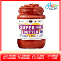 Bơ Socola Đen Mix 6 Loại Hạt Không Đường Ăn Kiêng New ZeaLand 235g – Forty Thieves Super Food Butter