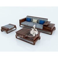 Bộ sofa 3 món gỗ sồi chân đùi gà miễn phí vận chuyển lắp đặt tại Hồ Chí Minh, giá tại xưởng