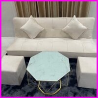 Bộ sofa bed màu kem  ,ghế sofa giường nằm 6 món - hàng chuẩn xuất đi - bh 12 tháng