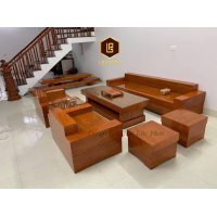 Bộ Sofa gỗ Gõ -6 món - BG043