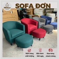 Bộ sofa nail, sofa đơn chân nhựa nhiều màu chắc vải mịn êm ái nệm mút chống xẹp