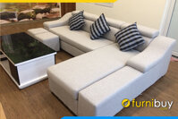 Bộ Sofa phòng khách có tựa gật gù dạng góc đơn giản FB PK206