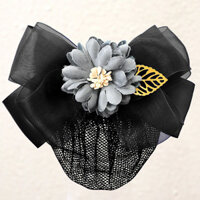 [Bộ sợi nhẹ] Lưới búi tóc dày đặc cho văn phòng, kiểu tóc nhỏ thơm, dây buộc tóc dày, hoa tóc chuyên nghiệp cho phụ nữ, kẹp tóc không trượt