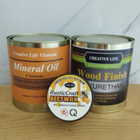 Bộ sơn lau giữ màu gỗ lên bóng mờ Creative Life Vietnam