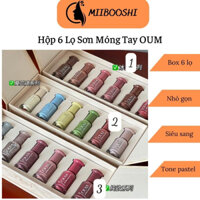 Bộ sơn móng tay nữ hộp 6 lọ tone màu pastel siêu sang hàng nội địa Trung cao cấp Miibooshi